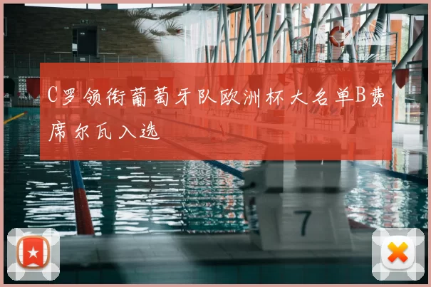 C罗领衔葡萄牙队欧洲杯大名单B费席尔瓦入选